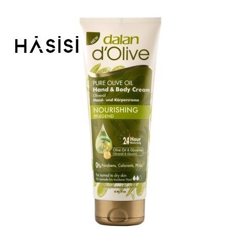 Kem Dưỡng Tay Và Body DALAN - D'Olive Pure Olive Oil Hand &amp; Body Cream 250ml