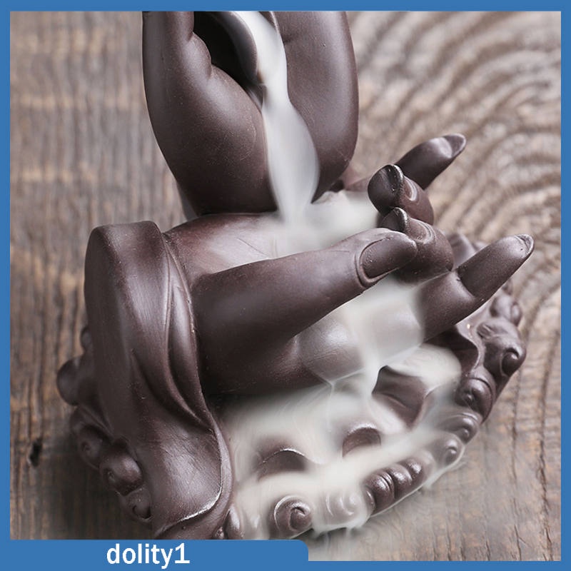 Giá đỡ đốt trầm hương hình bàn tay Phật/hoa sen