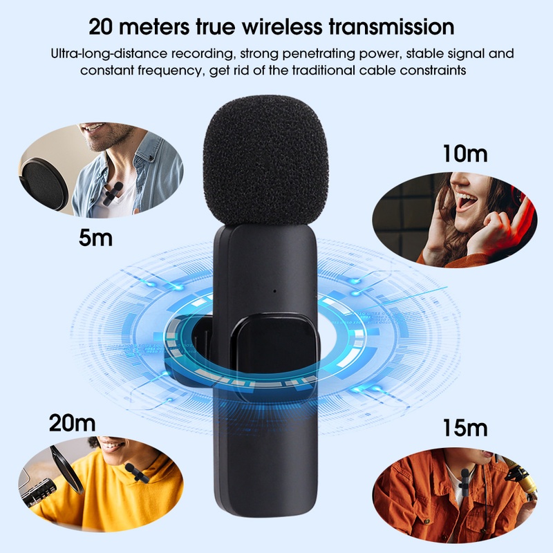 Micro Cài Áo Không Dây 3.5mm Giảm Tiếng Ồn Đa Hướng Cho Loa / Máy Ảnh / Megaphone