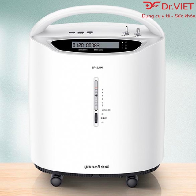 Máy tạo Oxy 3 lít Yuwell 8F-3AW Chính hãng- Lọc khí, cân bằng độ ẩm, cung cấp nguồn khí sạch