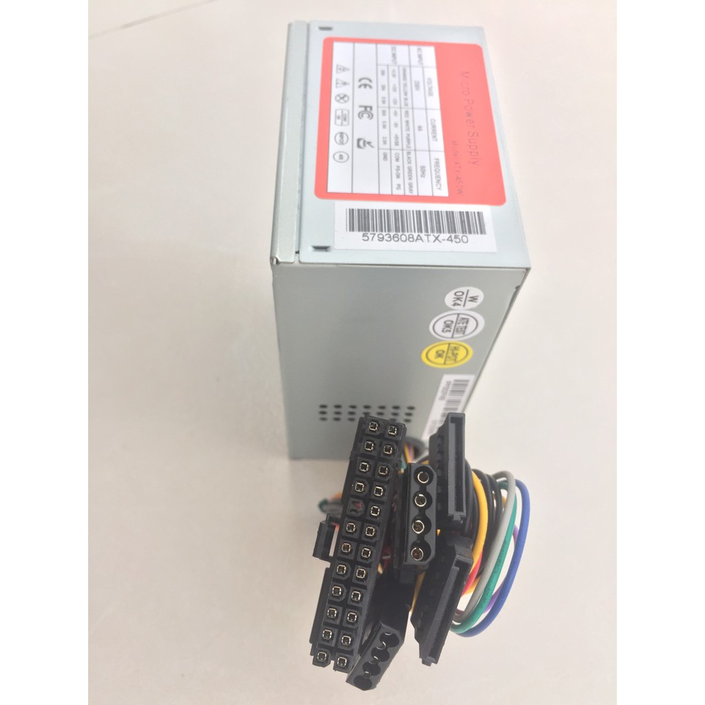 Nguồn máy tính mini Micro ATX-450W Fan 8cm  - Tin học An Phú phân phối