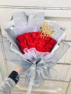 Bó Hoa Sáp 20 Bông Phối Ren