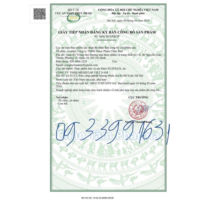 Siro Nuzolex-chai 120ml