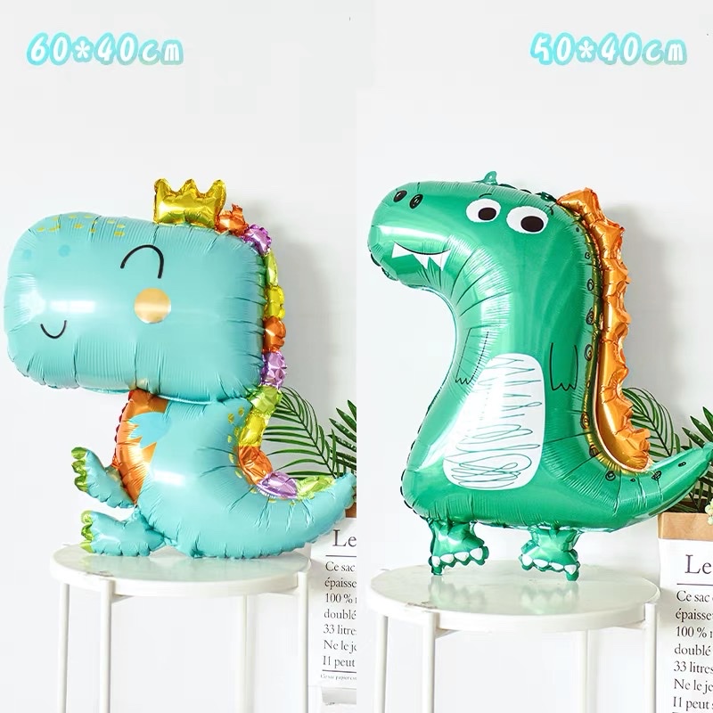 Set bóng trang trí sinh nhật chủ đề khủng long - tặng kèm bơm, băng dính