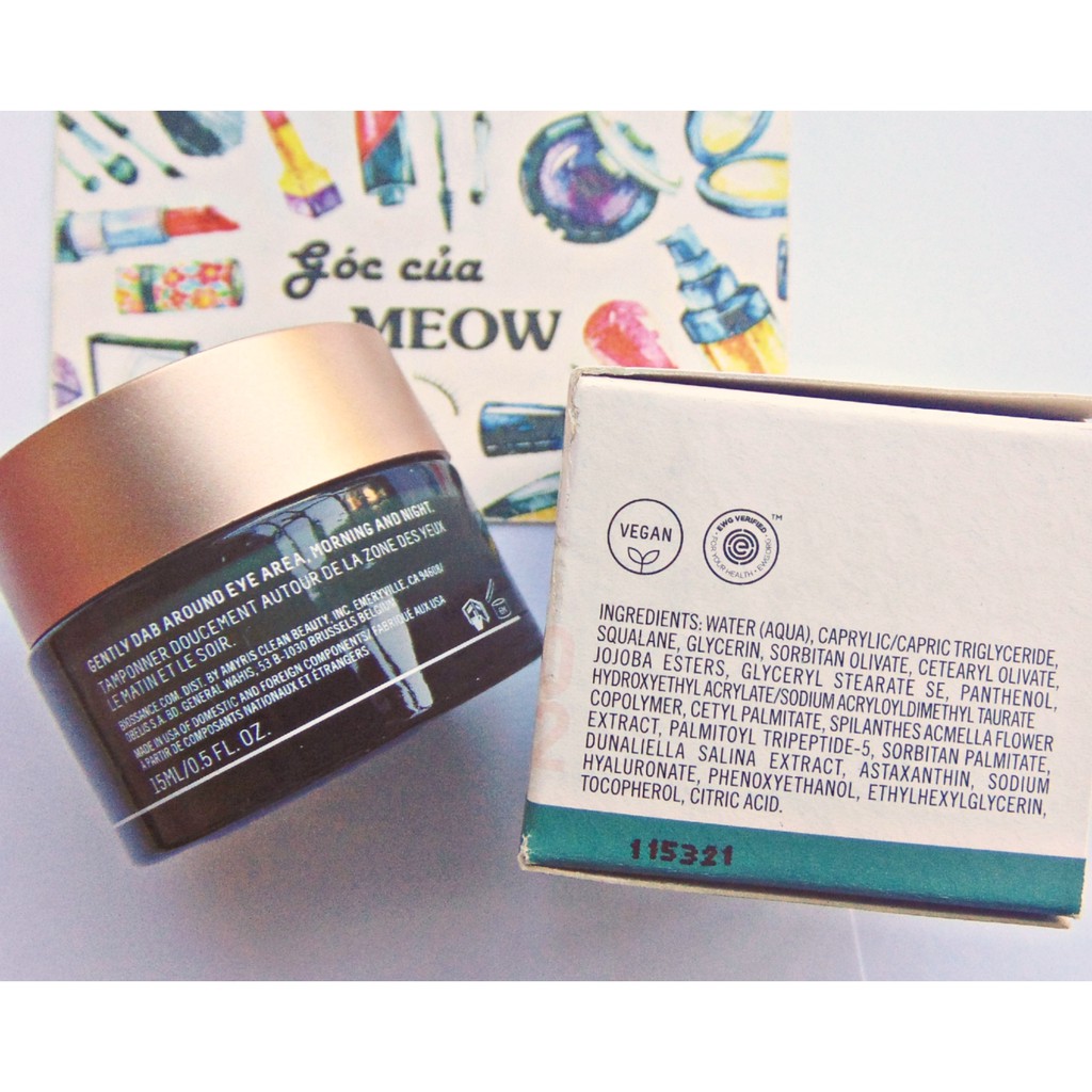 Kem dưỡng mắt Biossance Squalane + Marine Algae Eye Cream