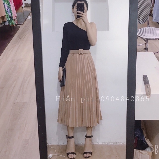 Chân váy midi xếp ly hàng đẹp Quảng Châu | BigBuy360 - bigbuy360.vn