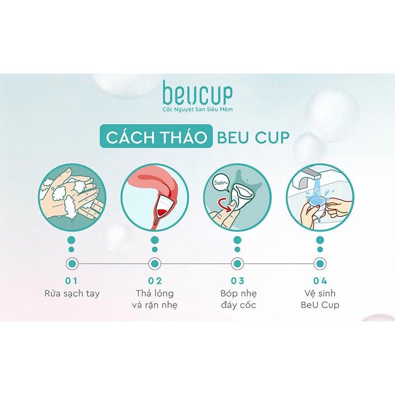 Cốc Nguyệt San Minhchaustore Cốc Nguyệt San Beucup Chính Hãng Silicol Y Tế Wacker Đức Siêu Mềm Đạt Chuẩn FDA Hoa Kỳ