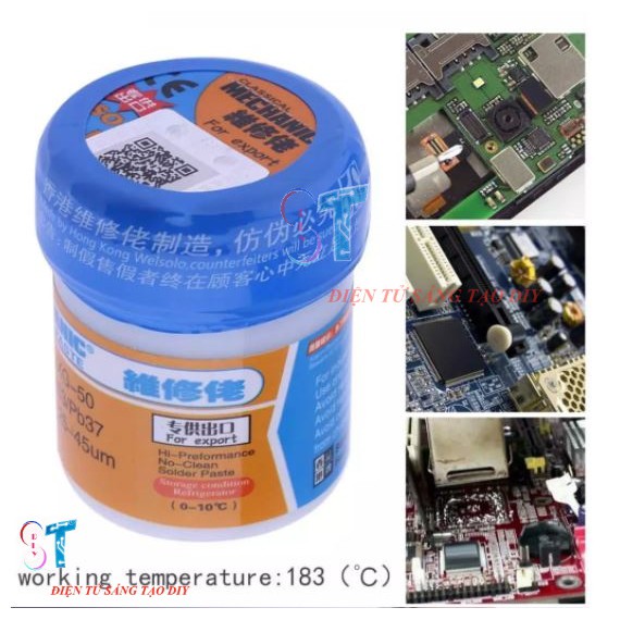 Thiếc Bột, Thiếc Hàn Mechanic Solder Paste XG-50 hộp 35g