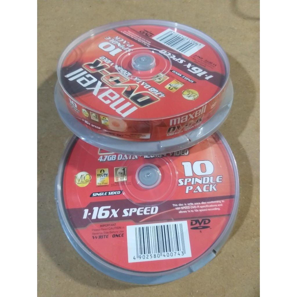 HỘP DVD-R MAXCELL 10 ĐĨA - 4.7GB_TỐC ĐỘ 16X