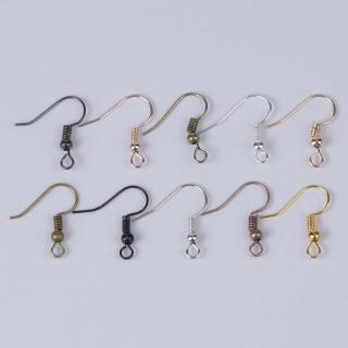Set 100 móc khuyên tai mạ bạc 20 x 17mm dùng làm trang sức diy