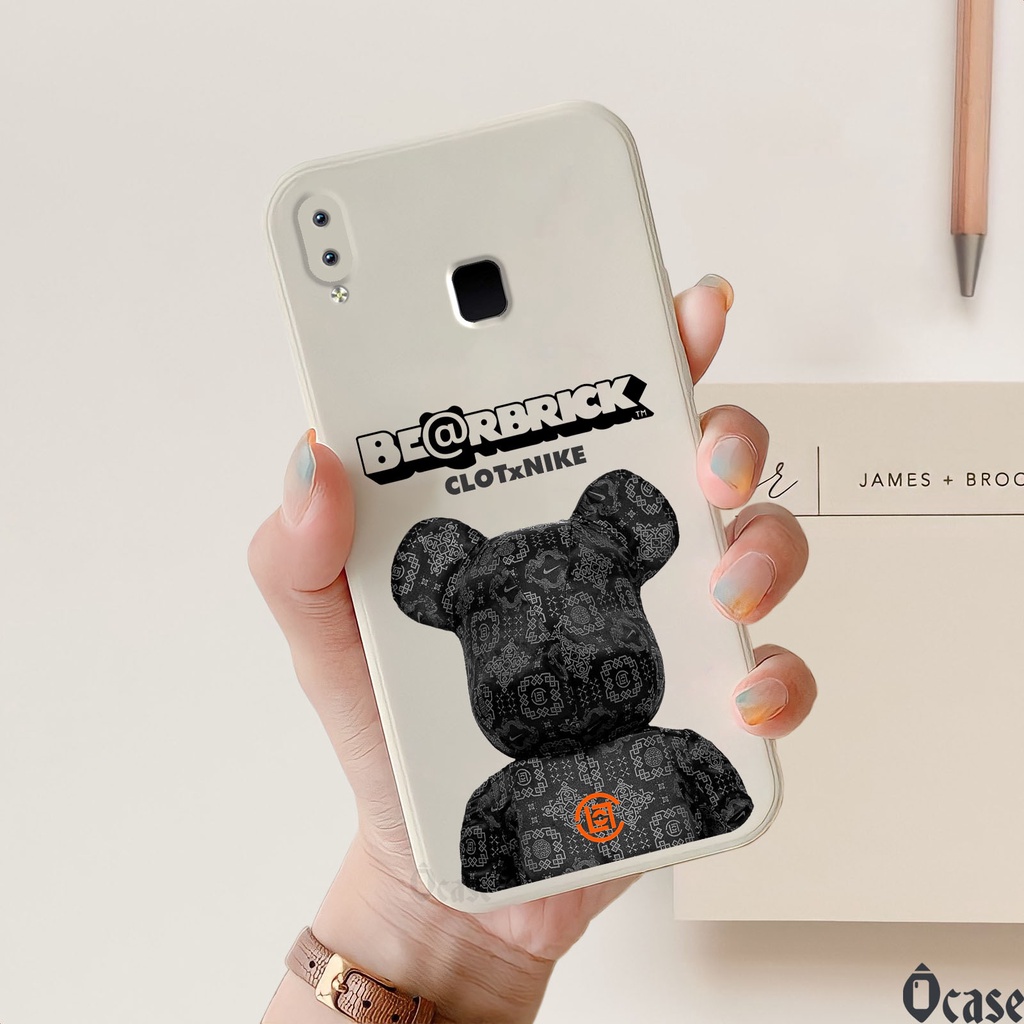 Ốp lưng Vivo Y91 / Y91i / Y93 / Y95 / U1 in hình gấu cạnh viền vuông có bảo vệ camera