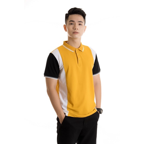 Áo polo nam cotton cá sấu, Áo phong cá sấu thân sọc cổ bẻ tay ngắn PL05 | BigBuy360 - bigbuy360.vn