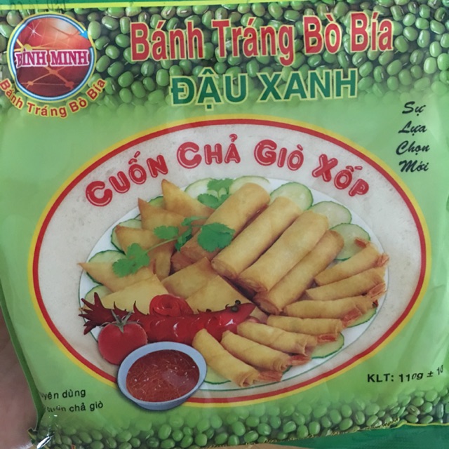 Bánh tráng bò bía đậu xanh combo 3 -5 gói