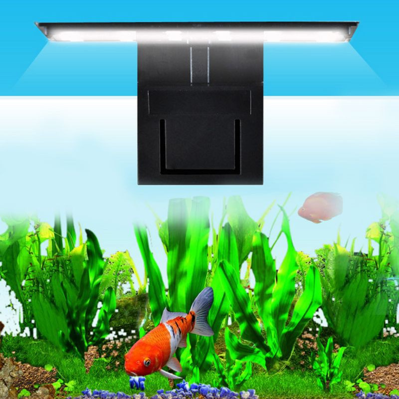 VA   12 LED Aquarium Fish Tank Clamp Clip Water Plant Grow White Color Lighting EU