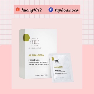 Miếng tẩy da chết hóa học với retinol Holy land Alpha beta peeling pad