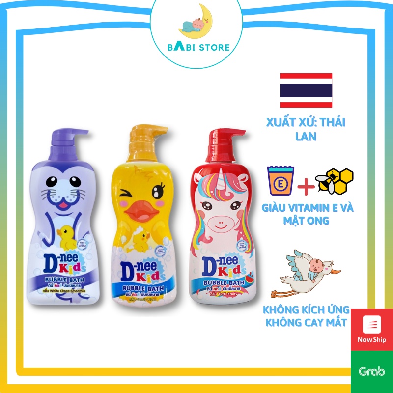 Sữa tắm cho bé, Sữa tắm gội Dnee Kid hình thú 400ml - Babi Store