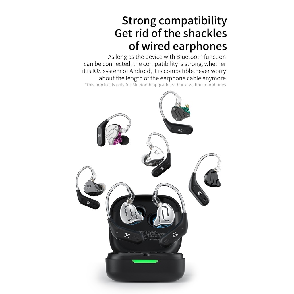 Hộp sạc KZ AZ09 cho tai nghe móc tai không dây KZ TRN CCA Bluetooth 5.2 âm thanh Hifi