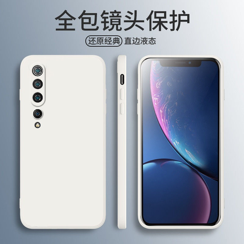 Ốp điện thoại cạnh thẳng bảo vệ ống kính máy ảnh cho Xiaomi 10 pro Redmi k30 9t