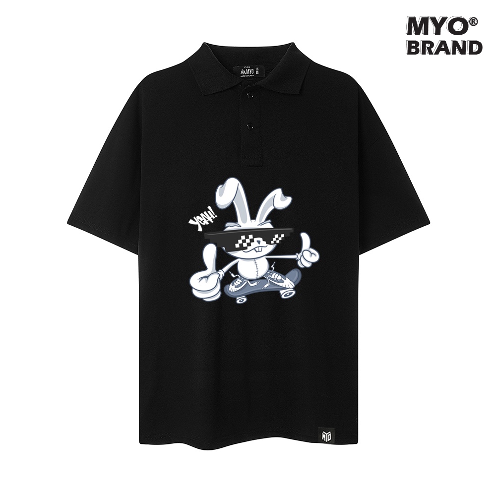 Áo Polo Nam MYO Bunny White Skate Q004