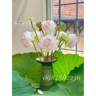 Bình hoa dáng mặt hồ độc đáo- Lọ cắm hoa Bát Tràng