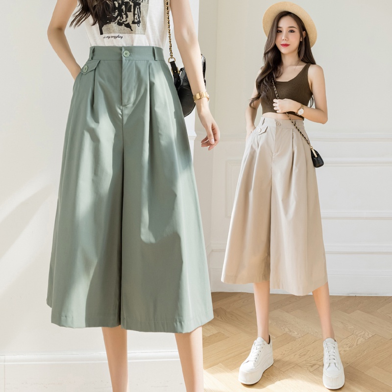 Quần Lửng Ống Rộng Thời Trang Dành Cho Nữ