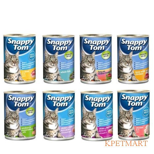Combo 3 Lon Pate Cho Mèo Snappy Tom 400g