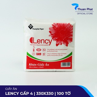 Khăn giấy ăn lency 100 tờ 1 lớp