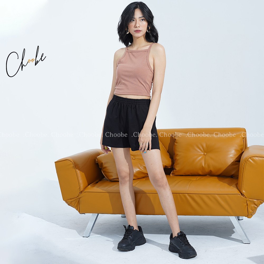 Quần đùi nữ Choobe cạp chun năng động vải co giãn tốt short thể thao kiểu trơn basic QS03 | BigBuy360 - bigbuy360.vn