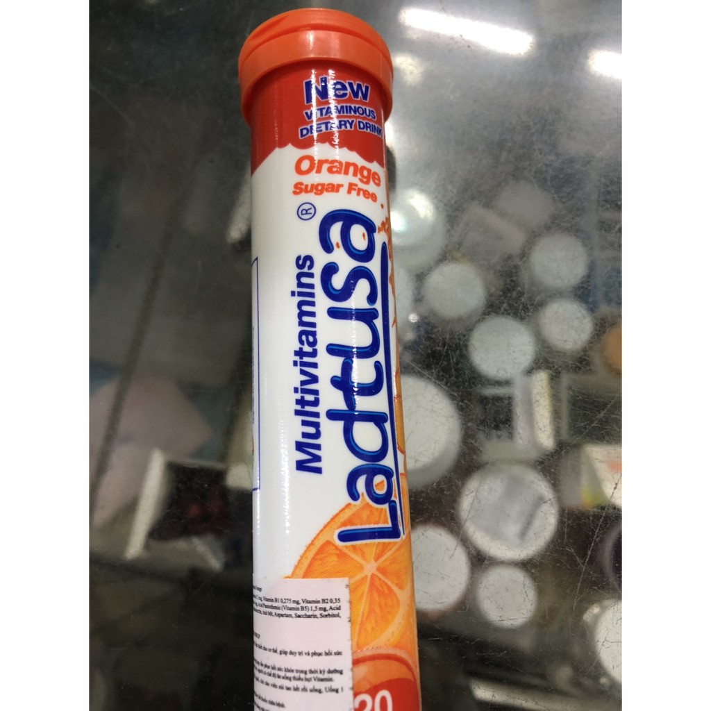 Viên C sủi Multivitamin Ladtusa Bungary bổ sung vitamin tăng cường thể lực - Tuyp 20 viên, date t2.2024