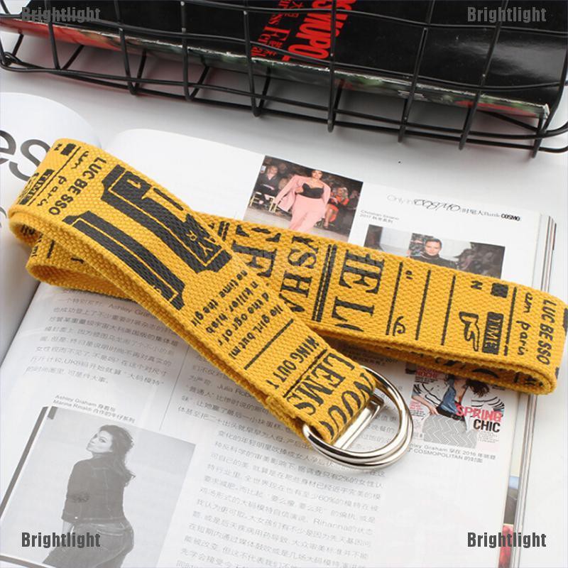 Thắt Lưng Vải Khóa Kéo Phong Cách Đường Phố Cá Tính