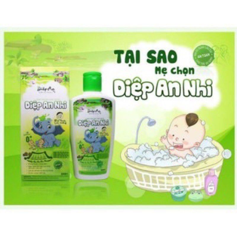 Sữa Tắm Thảo Dược Diệp An Nhi Hết Mẩn Ngứa Ngừa Rôm Sảy Dụng Tích 250ml