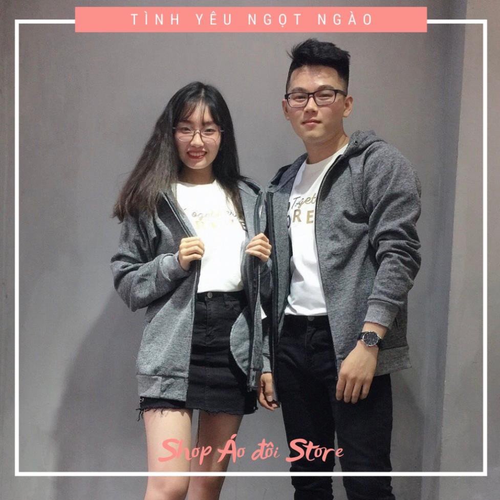 Áo khoác cặp nam nữ - COUPLE STORE  - Áo khoác nỉ chất liệu cotton cao cấp,form chuẩn đẹp! CÓ TẶNG KÈM STICKER ỦI ÁO