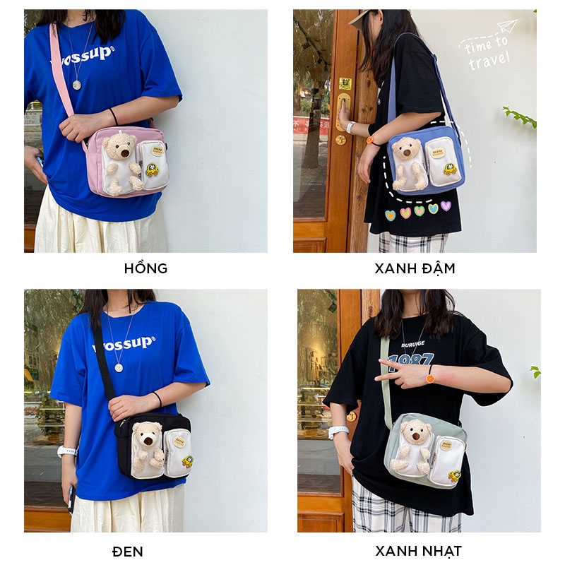 Túi vải đựng quần áo đeo vai thời trang nhỏ trơn giá rẻ LOT STORE TX625 | BigBuy360 - bigbuy360.vn