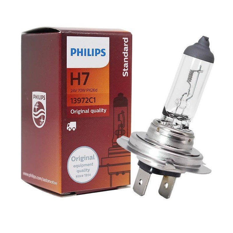 Bóng Đèn Pha Ô Tô PHILIPS Chân H1, H3, H4, H7 - 24V 70W