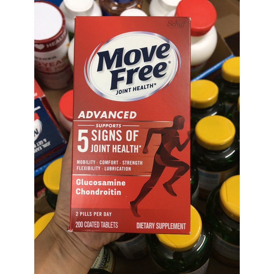 Bổ Xương Khớp Schiff Move Free 200 viên Joint Health Advanced Glucosamine Chondroitin move free 200v