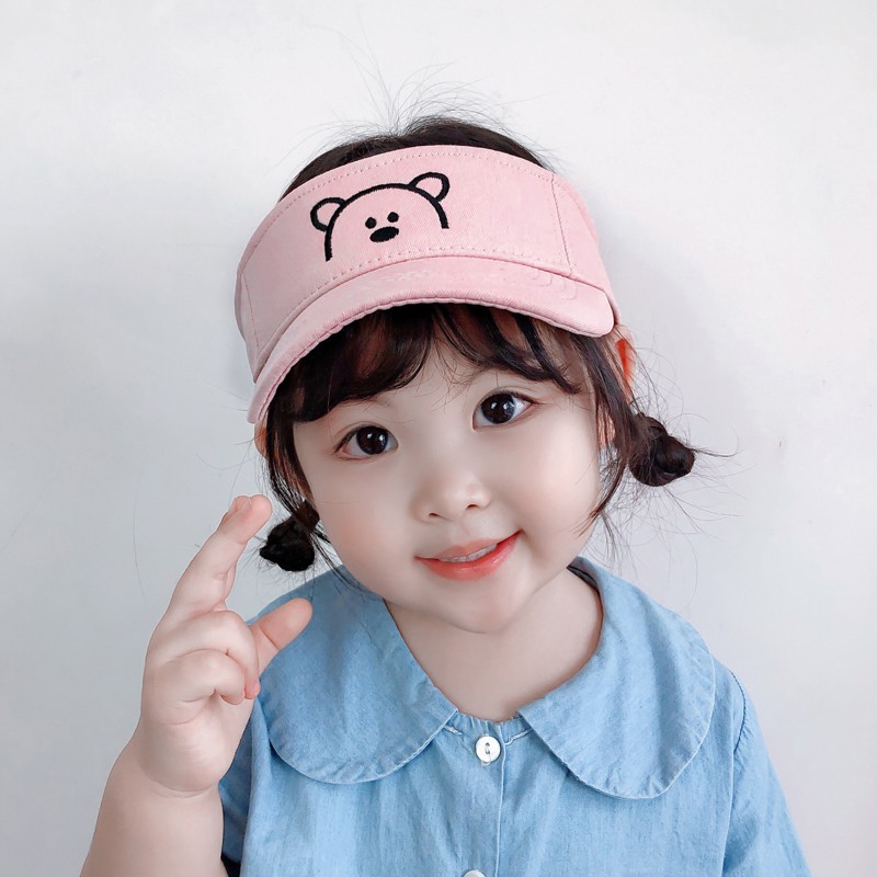 Mũ Lưỡi Trai Hở Chóp Chống Nắng Dễ Phối Đồ Thời Trang Mùa Hè Phong Cách Hàn Quốc Cho Bé Gái