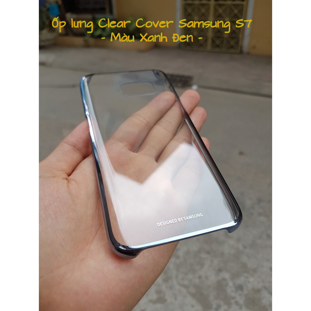 Ốp S7 (thường) viền màu , lưng trong suốt Clear Cover chính hãng Samsung | BigBuy360 - bigbuy360.vn