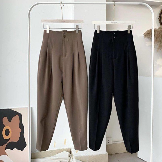 Quần Baggy cạp liền 2 cúc chất tuyết mưa cao cấp | BigBuy360 - bigbuy360.vn