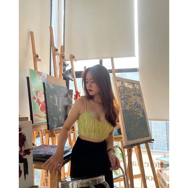 Áo nữ thiết kế- Áo dây Everyday croptop xanh bơ dễ thương thoải mái ELE | BigBuy360 - bigbuy360.vn