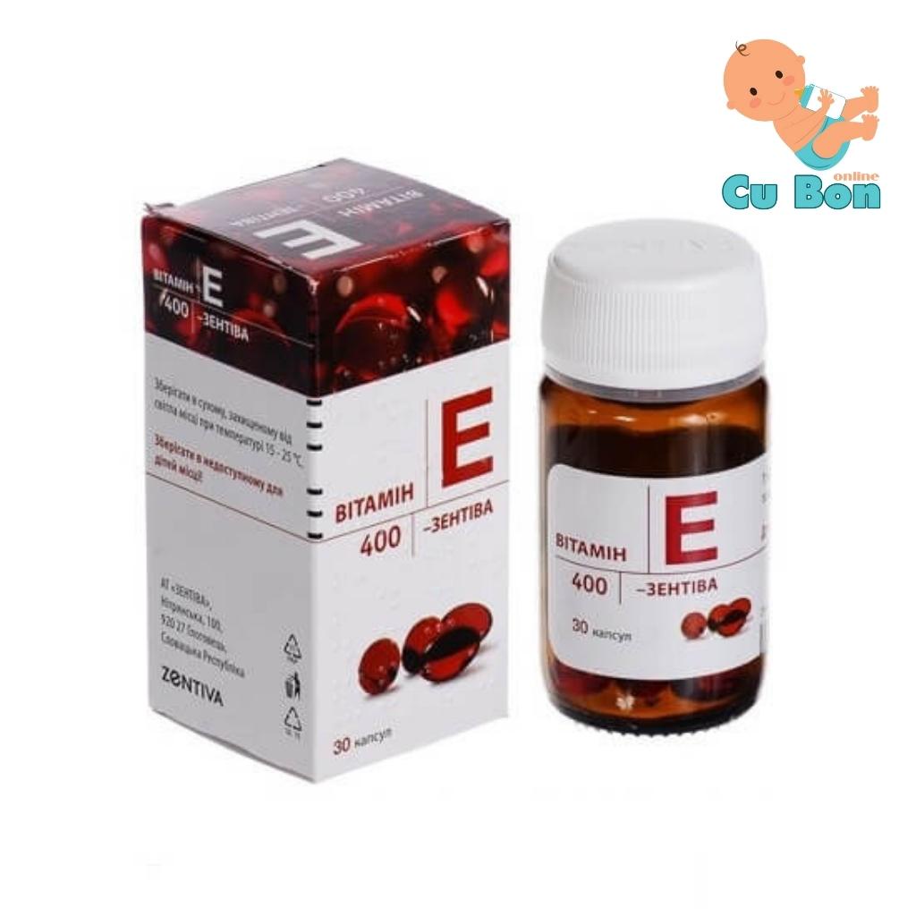 Vitamin E đỏ Nga 400mg 30 viên tốt cho sức khỏe đẹp da chống lão hóa tốt cho mắt