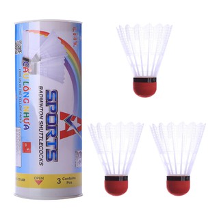 Cầu Lông Nhựa Tổng Hợp (3 quả) - Làm từ lông vịt, đầu cầu cứng, ít tưa [Chính hãng AAA-LHT]