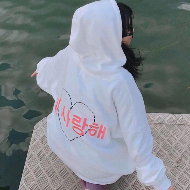 Áo Hoodie Zip Tim MSC Chữ Hàn Ulzzang Ảnh Thật