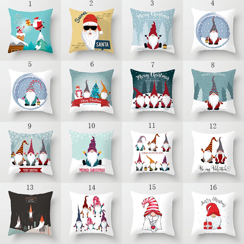 Christmas pattern pillow case sofa bed cushion cover home decoration