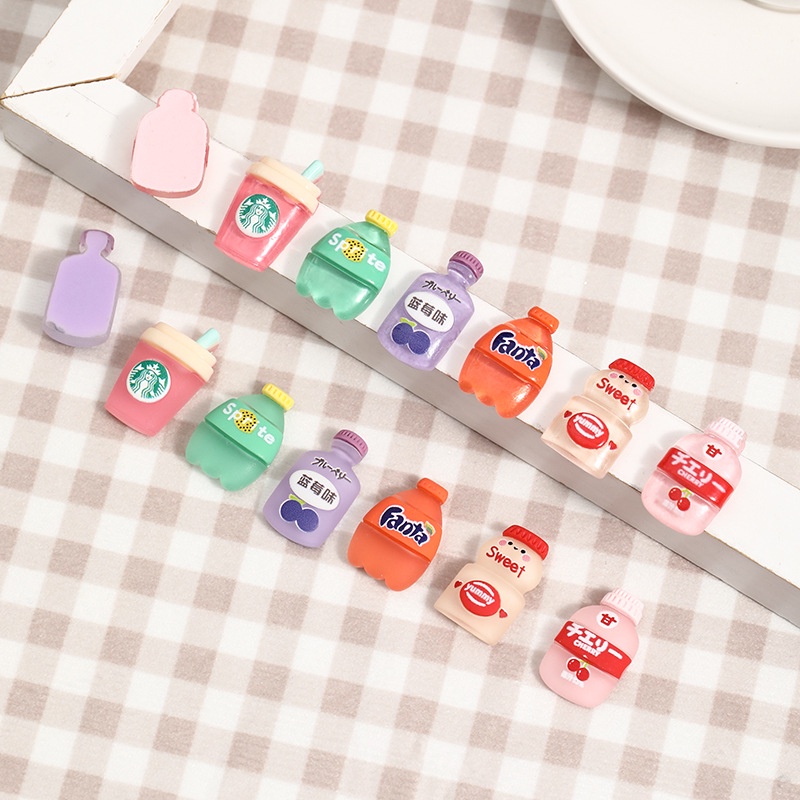 Charm Slime, Sticker Gắn Dép, Jibbitz Chai Nước Ngọt, Trà Sữa Trang trí ốp điện thoại, bình nước, dép cross,...