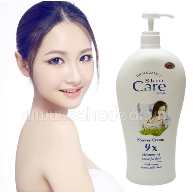 Chai Sữa Tắm Dê White Care 9X 1200ml Sáng Mịn Hơn Thơm Lâu Hơn