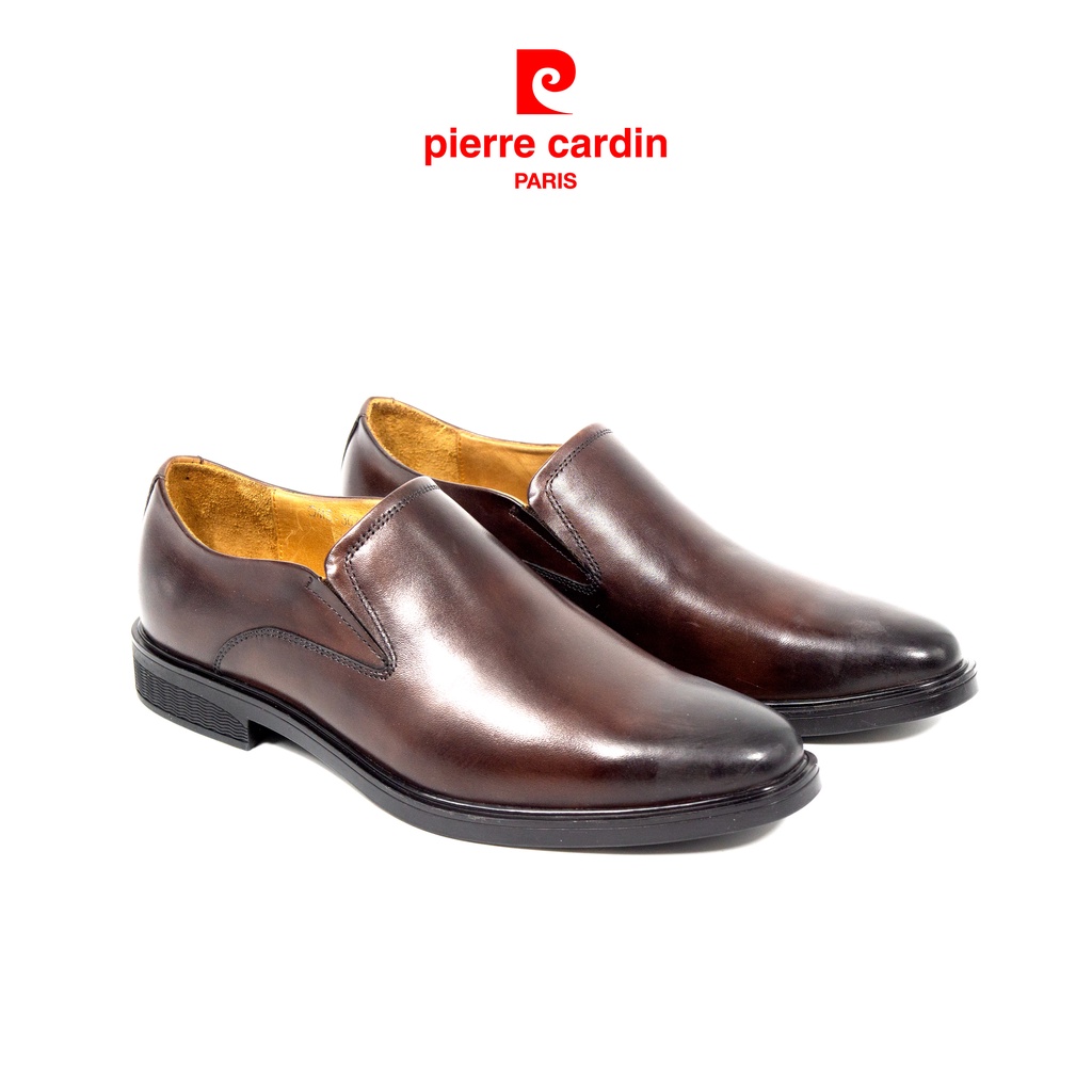 Giày tây lười nam da bò Pierre Cardin cao cấp, cổ điển, sang trọng, đế chống trượt - 346