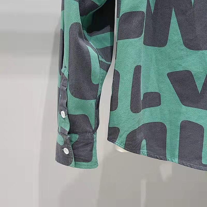 Áo Sơ Mi Dáng Rộng In Chữ Cá Tính Trẻ Trung Cho Nam