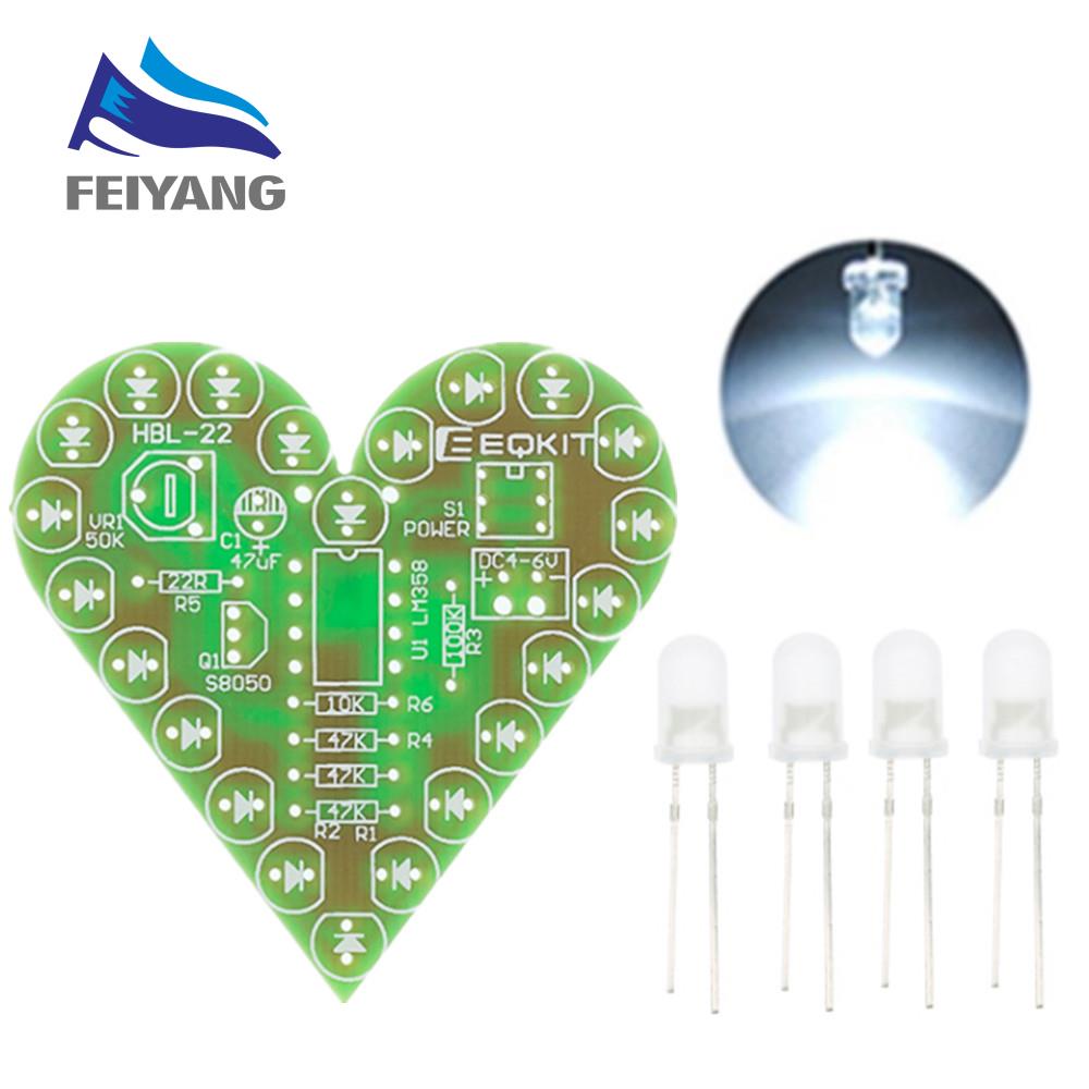 Bộ đèn led hình trái tim màu đỏ/ trắng/ xanh lá/ xanh lam độc đáo sáng tạo DIY