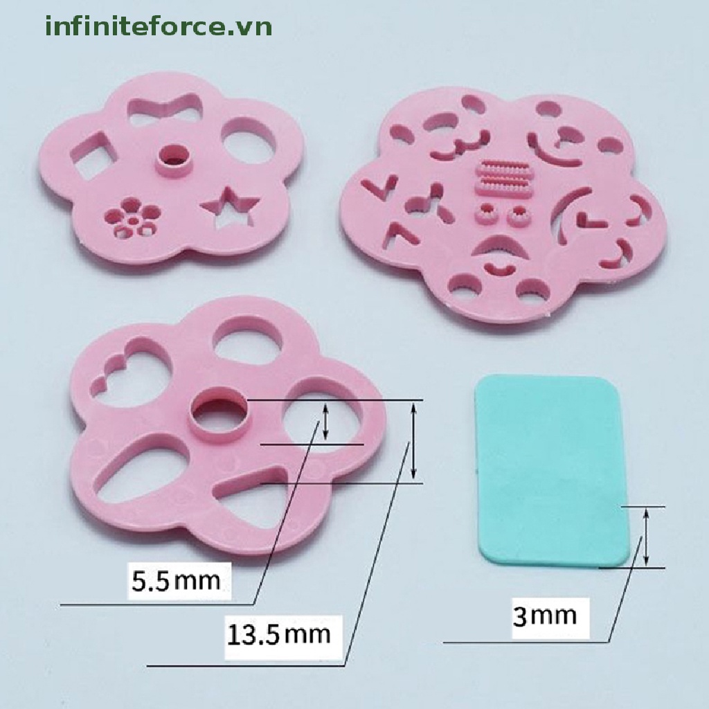Set 2 / 3 / 4 Khuôn Làm Cơm Nắm Hình Biểu Tượng Cảm Xúc Hoạt Hình DIY