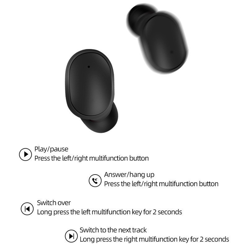 Tai Nghe Bluetooth 5.0 Không Dây Có Mic Cho Xiaomi Redmi